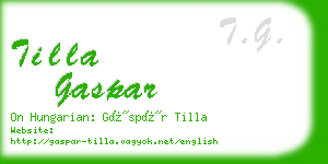 tilla gaspar business card